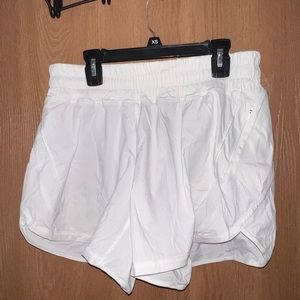 Lululemon White shorts w/ built in underwear. Size 8